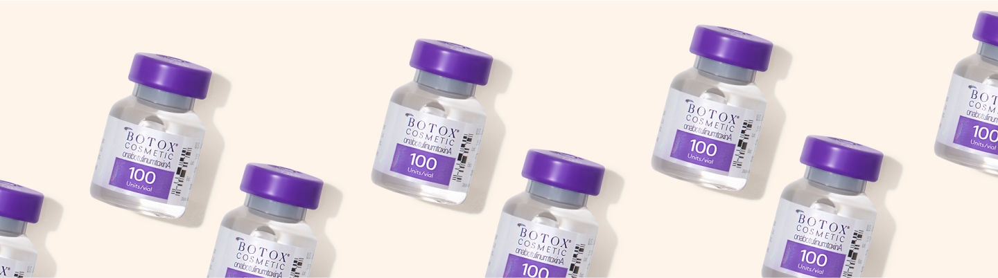 Botox bottles staggered